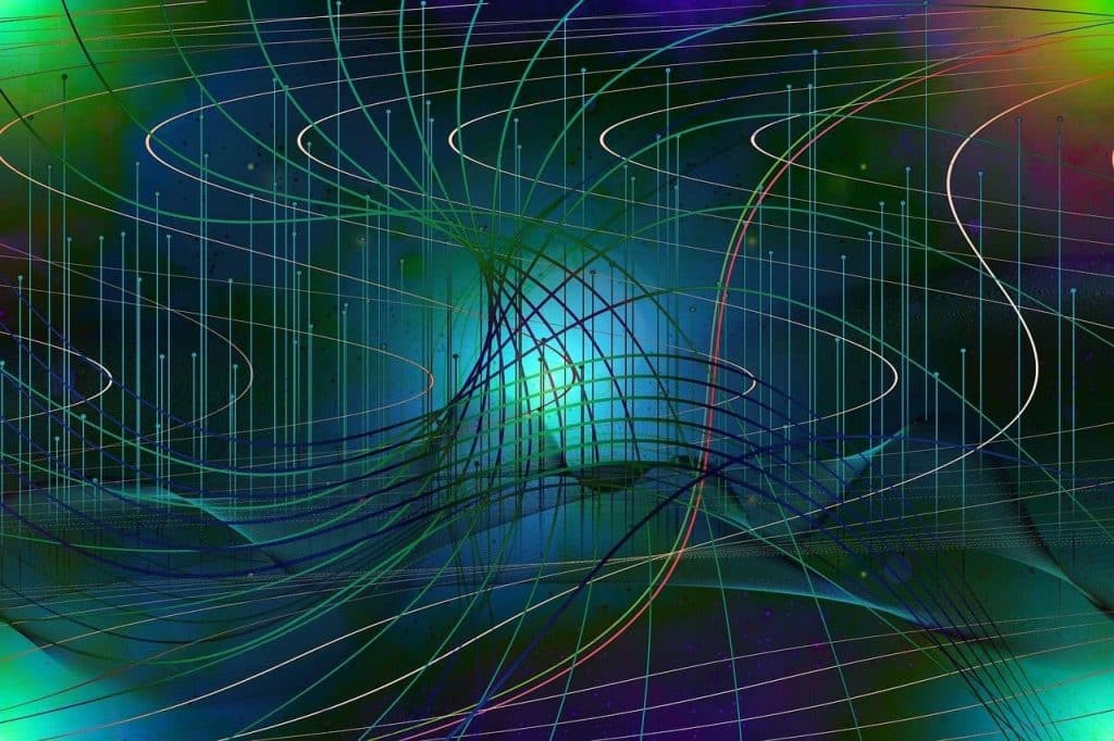 quantum computer, entanglement, lines, abstract, superposition, algorithm, quantum error correction, quantum supremacy, simulator, quantum field theory, chromodynamics, gravity