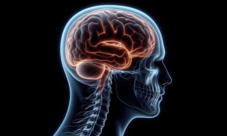 brain, x-ray, man, snapshot, body, health, skeleton, muscles, bone, head, ai generated