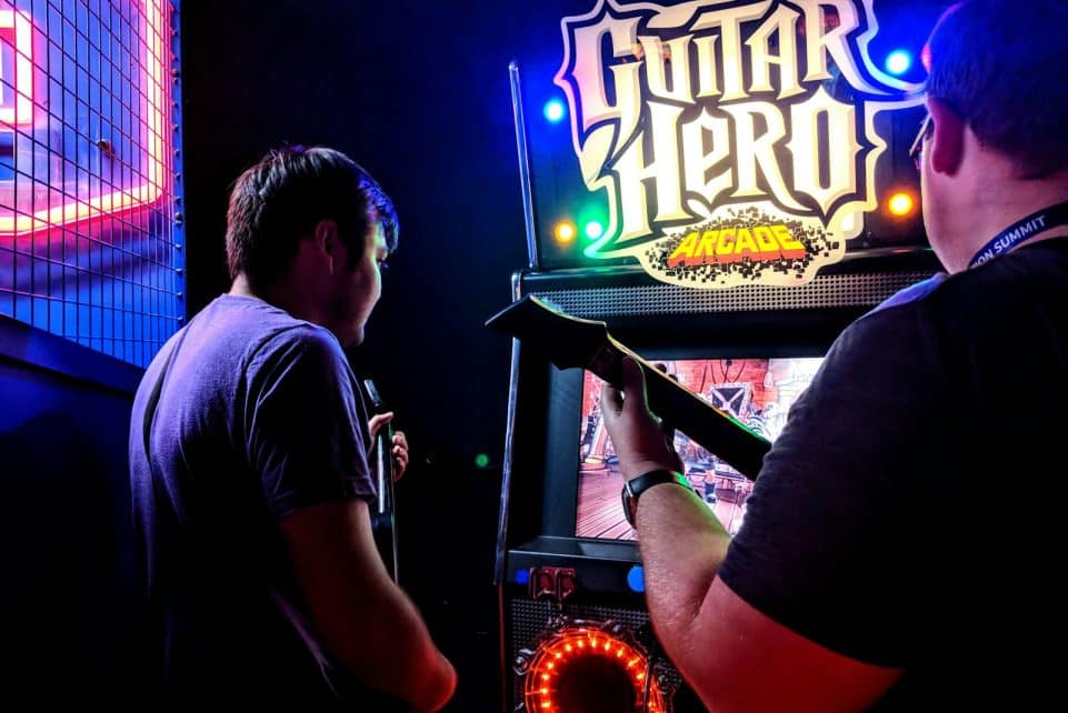 two person performing