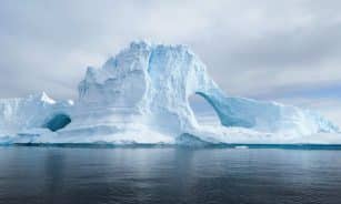 glacier during daytime