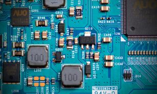 a close-up of a circuit board