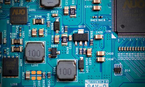 a close-up of a circuit board