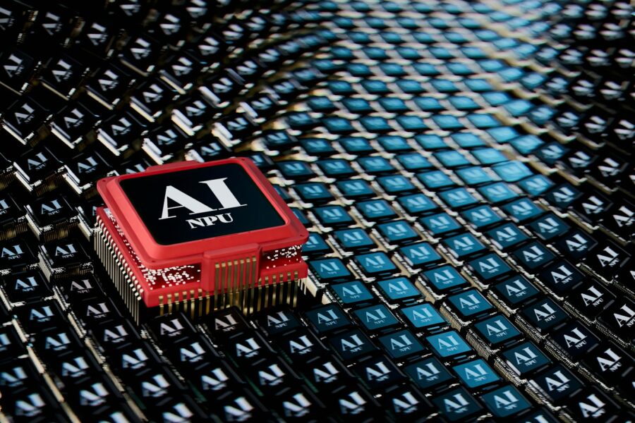 A micro processor sitting on top of a table