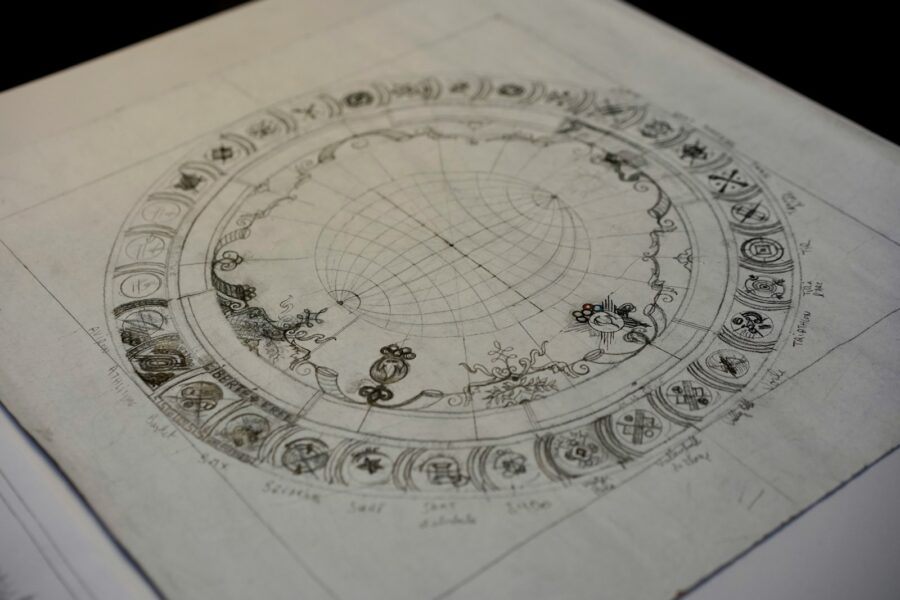 a drawing of a circle of life on a piece of paper