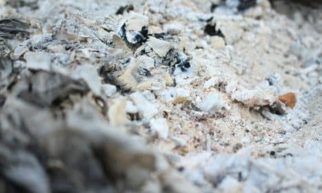a close up of a pile of crushed up paper