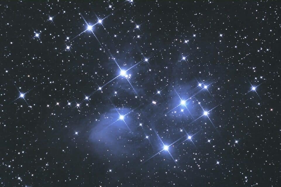 shining stars at night