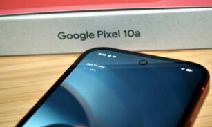 Google pixel 10a box with a smartphone