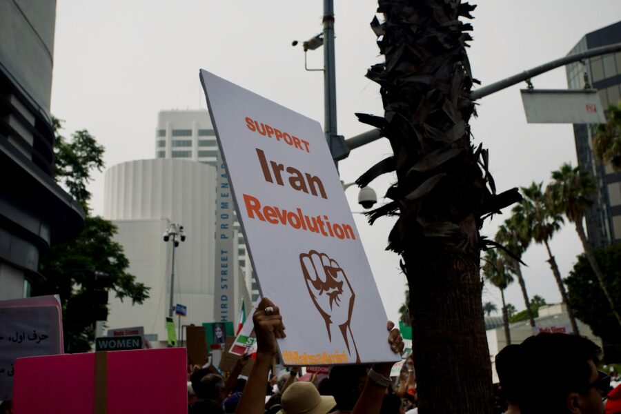 a large sign with a message