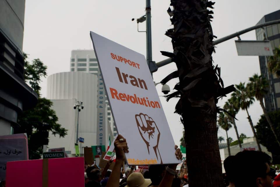 a large sign with a message