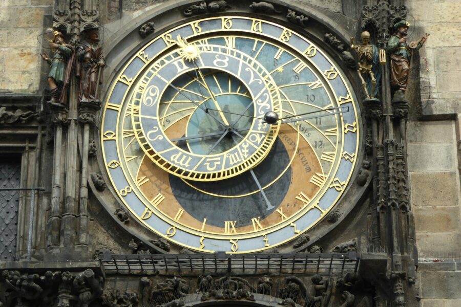 a large clock on a building