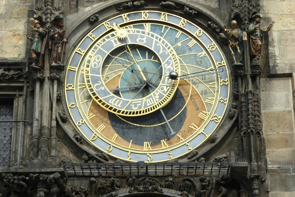 a large clock on a building