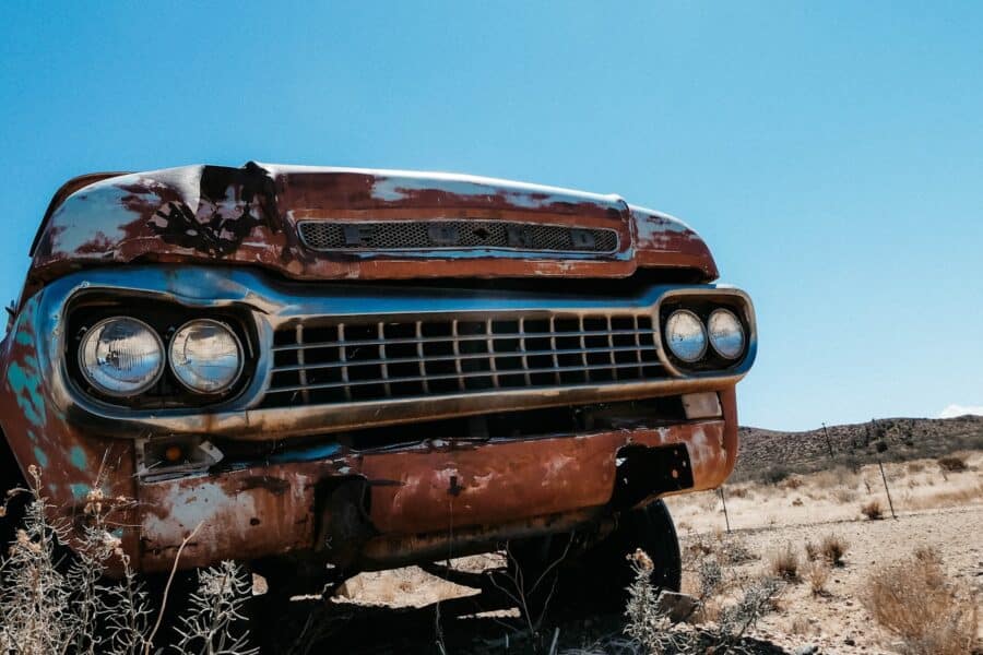 brown car on desert during day