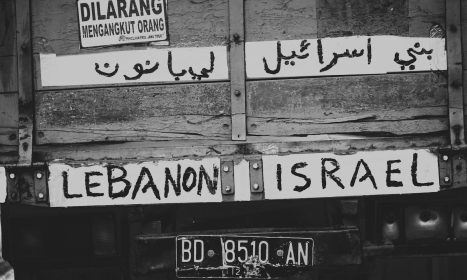 Lebanon Israel text on truck