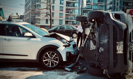 a car that has crashed into another car