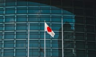 red and white flag on pole