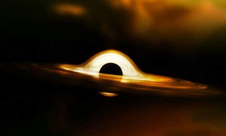 an image of a black hole in the sky