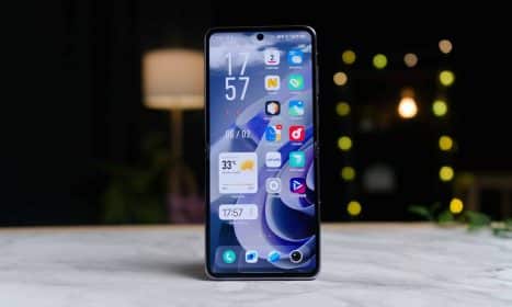 a close up of a cell phone on a table