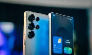 A close up of a cell phone on a table