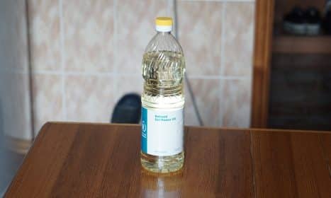 a bottle of water on a table
