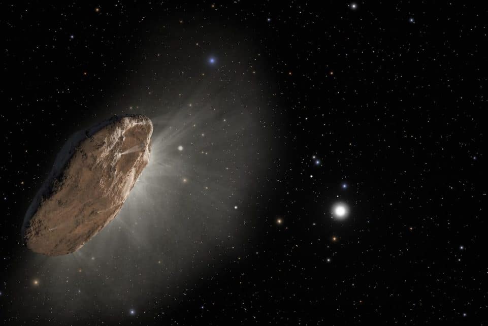 a very large object in the middle of the night sky