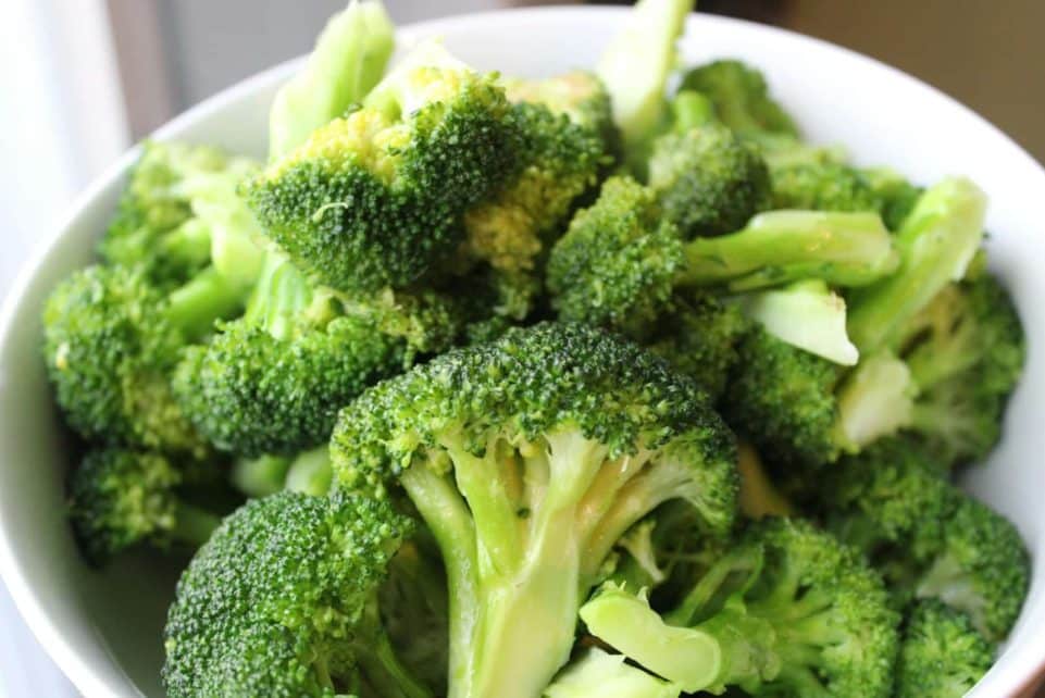 green broccoli on white ceramic plate