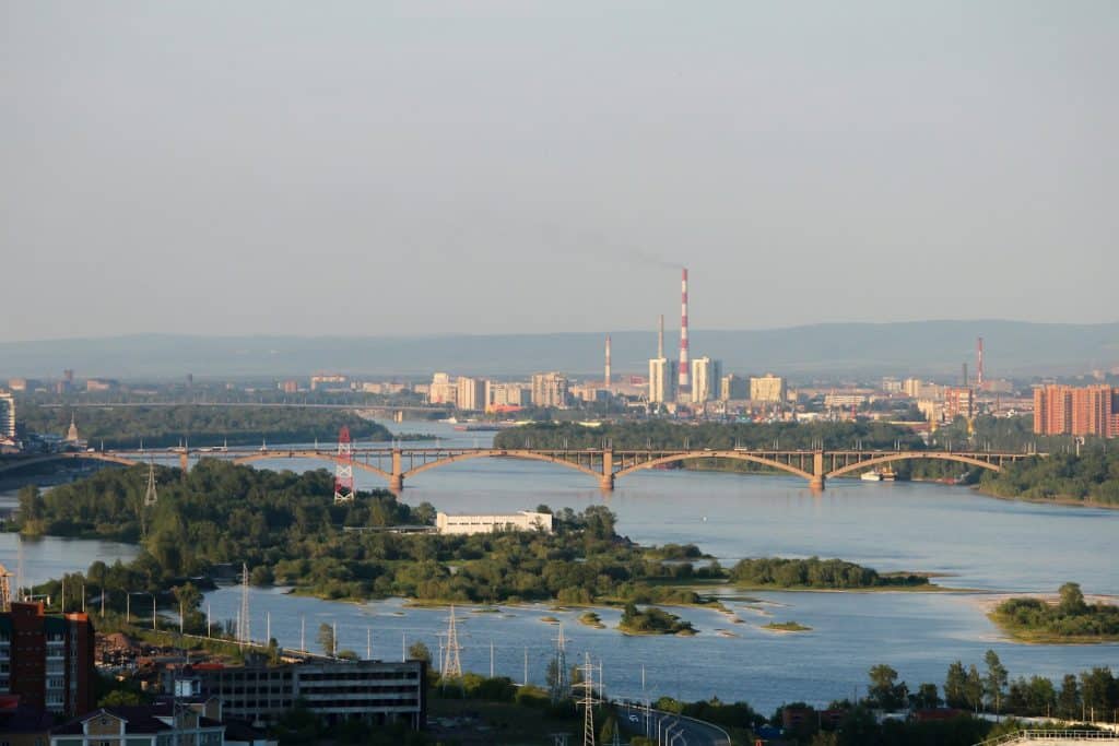 A view of a city and a river