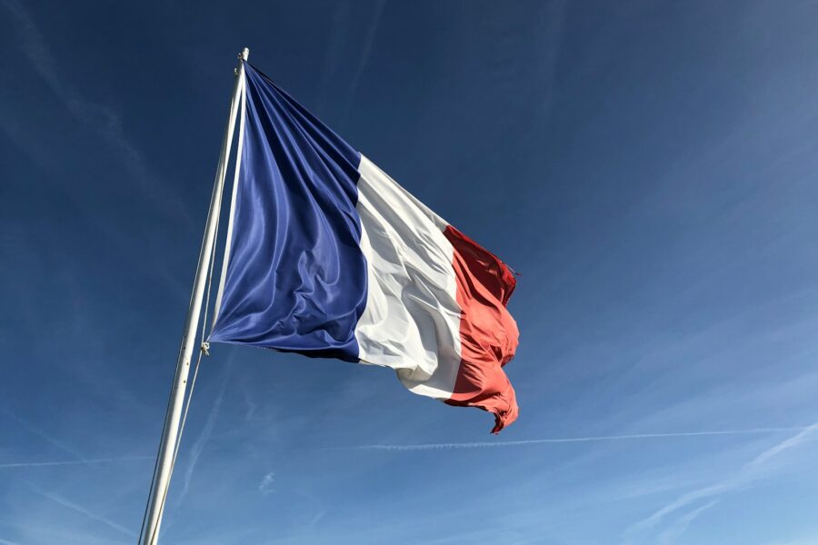 Yugoslavia flag under blue sky
