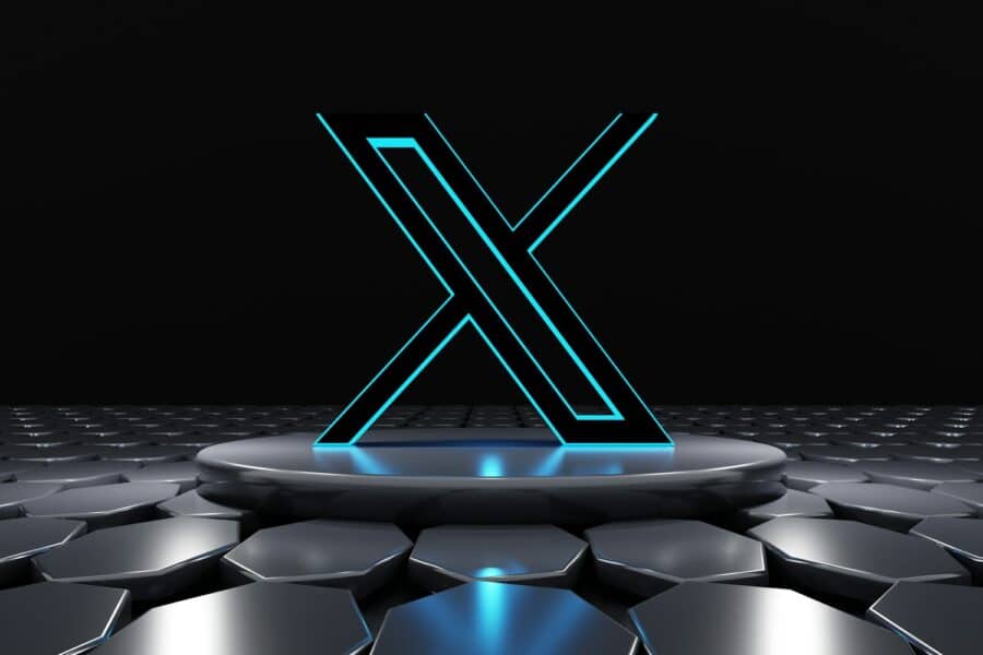 the letter x is lit up in the dark