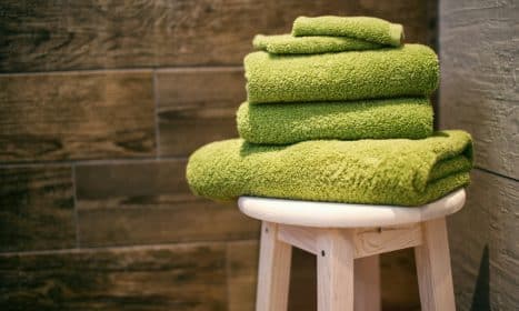 four green towels