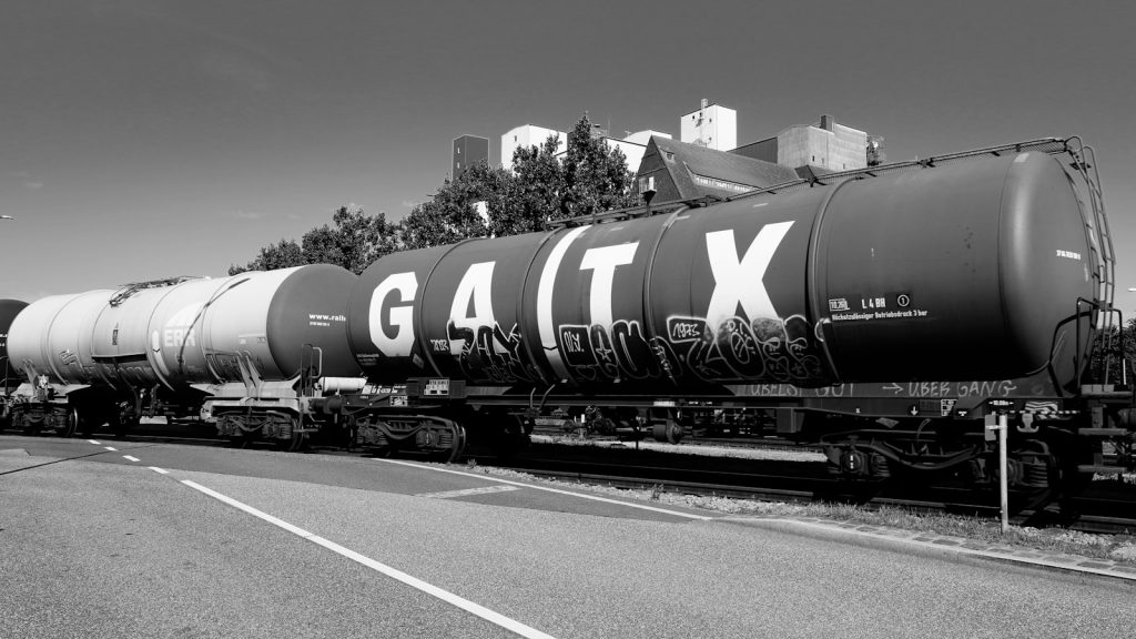 Tanker train with ga(t)x marking on cars