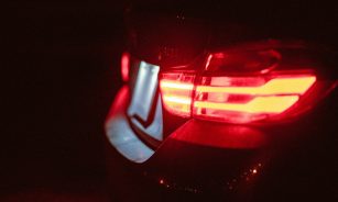 red and silver heart shaped ornament