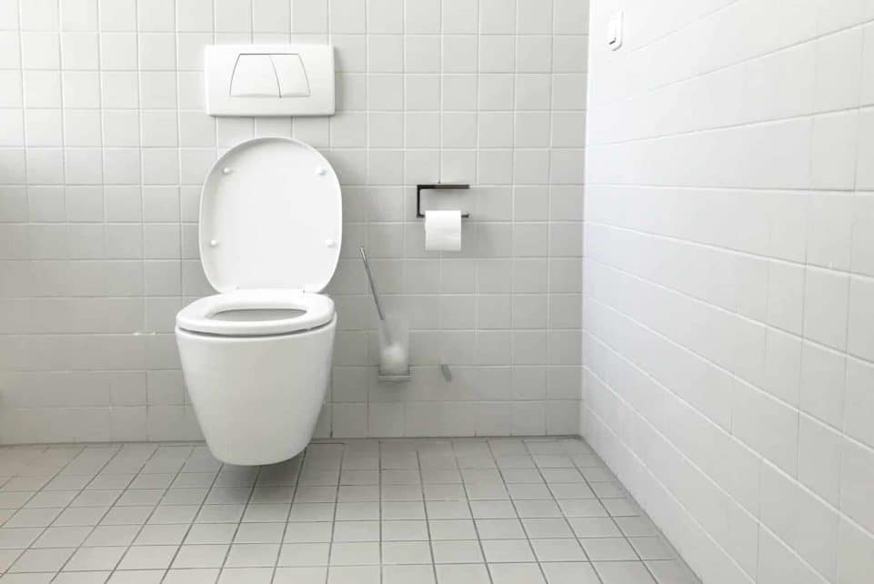 white toilet bowl with cistern