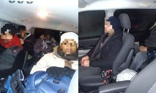 Neteisėti migrantai iš Latvijos. ELTA nuotr.