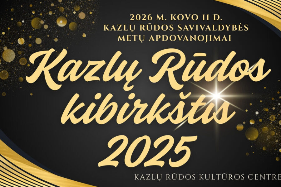 Istorinė diena, ypatingas apdovanojimas: kas taps Kazlų Rūdos 2025 metų kibirkštimi?