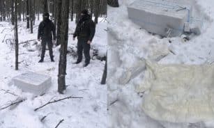 Varėnos rajone pasieniečiai perėmė balioną su kontrabanda. ELTa nuotr.