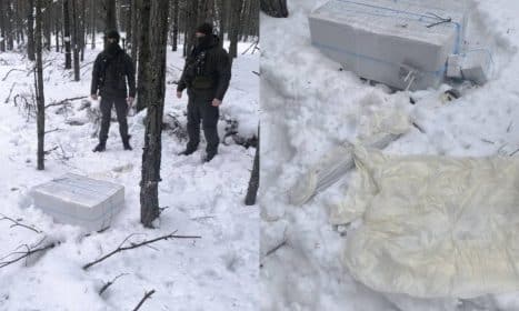 Varėnos rajone pasieniečiai perėmė balioną su kontrabanda. ELTa nuotr.