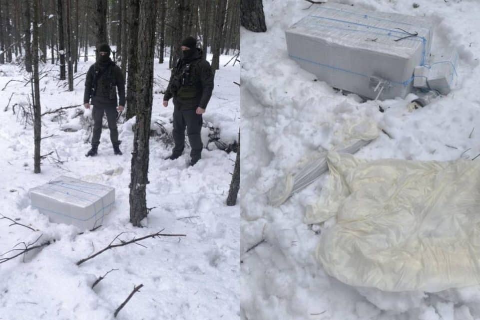 Varėnos rajone pasieniečiai perėmė balioną su kontrabanda. ELTa nuotr.