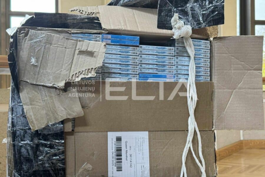 Kontrabandinės cigaretės iš Baltarusijos. ELTA / Rinatas Chairulinas