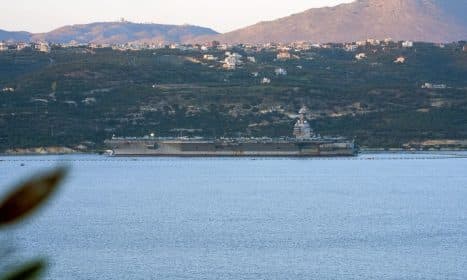 Į JAV bazę Kretoje atplaukė „USS Gerald Ford“ – didžiausias lėktuvnešis pasaulyje. EPA-ELTA