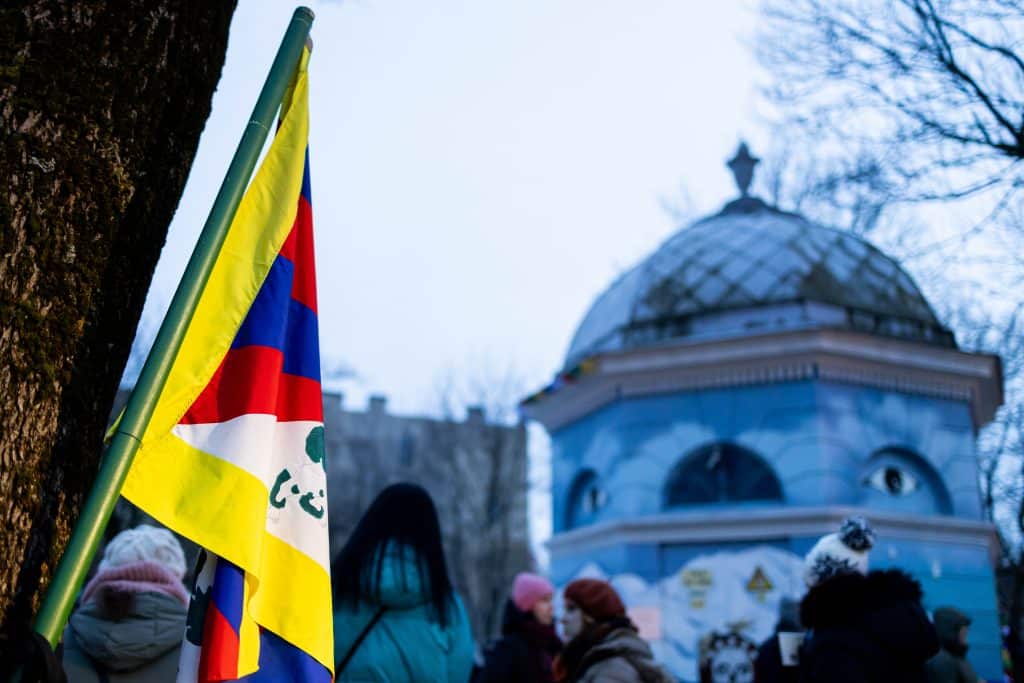 Tibeto skvere, pasitinkami tibetiečių Naujieji metai – Losaras. ELTA / Žygimantas Gedvila