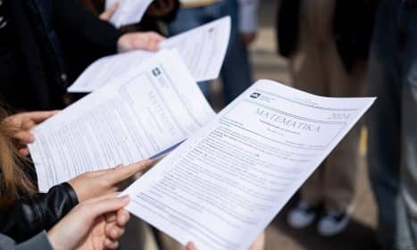 Abiturientai po valstybinio matematikos egzamino. ELTA / Žygimantas Gedvila