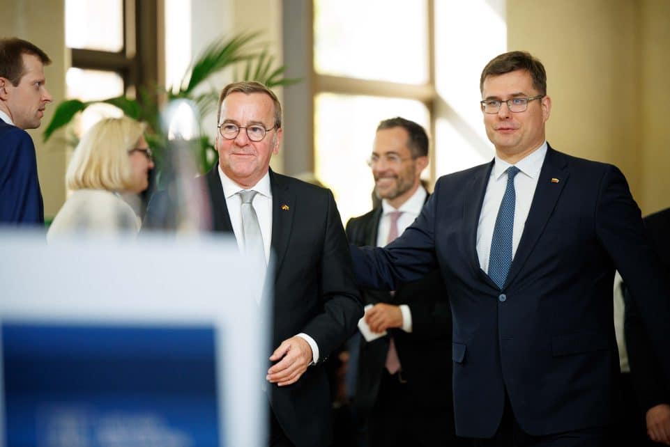 Borisas Pistorius, Laurynas Kasčiūnas. ELTA / Josvydas Elinskas