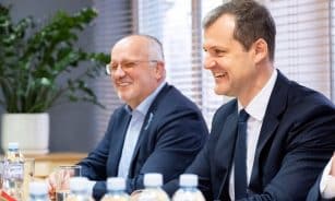 Juozas Olekas, Gintautas Paluckas. ELTA / Ervin Rauluševičius