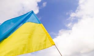 Ukrainos vėliava. ELTA / Žygimantas Gedvila