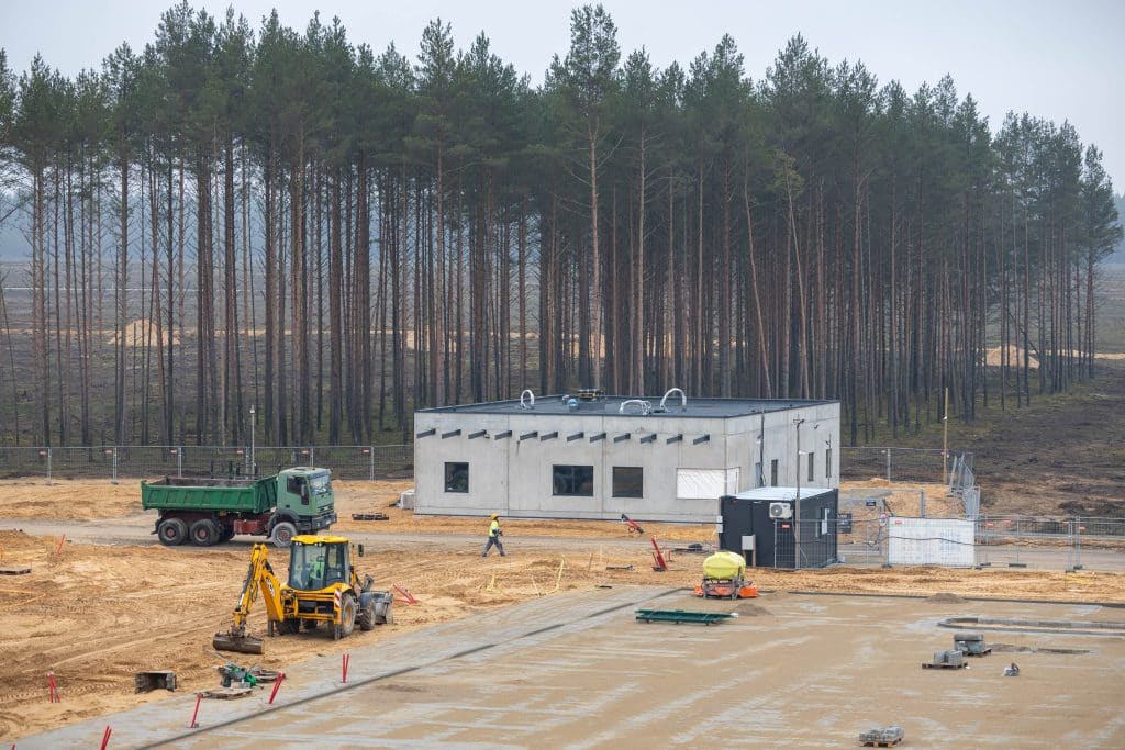 Rūdninkų karinio miestelio I etapo darbų įpusėjimo pristatymas. ELTA / Julius Kalinskas