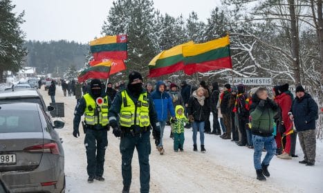 Protestas Kapčiamiestyje. ELTA