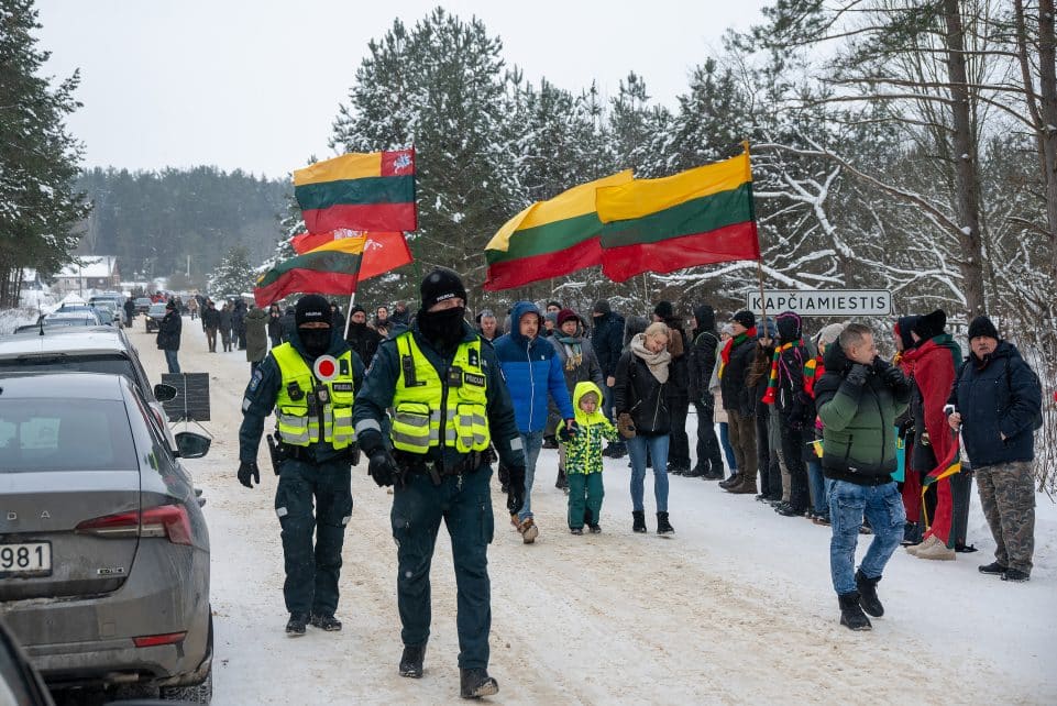 Protestas Kapčiamiestyje. ELTA