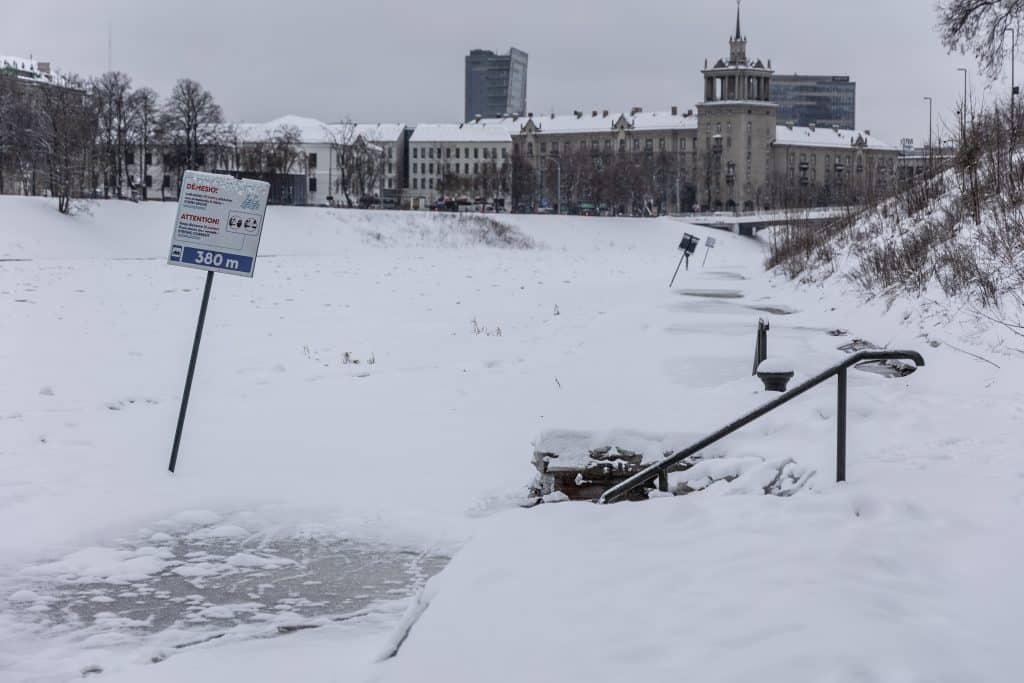 Užšalusi Neris Vilniuje.. ELTA / Dainius Labutis