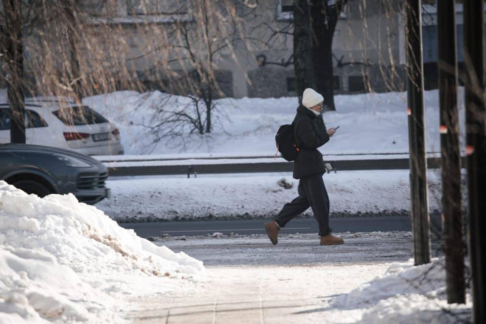 Pirmadienio šaltis sostinėje. Žiema ELTA / Dainius Labutis