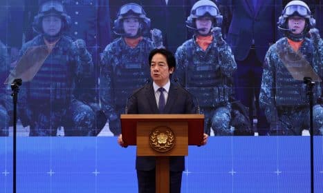 Taivano prezidentas nori glaudesnio bendradarbiavimo su Europa gynybos ir technologijų srityje. EPA-ELTA